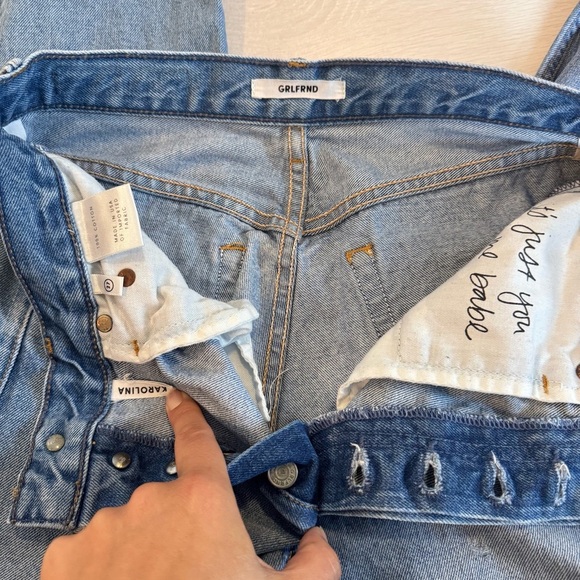 GRLFRND Jeans Karolina High Rise Jean size 27 in a Little More Love Distressed - Picture 8 of 12